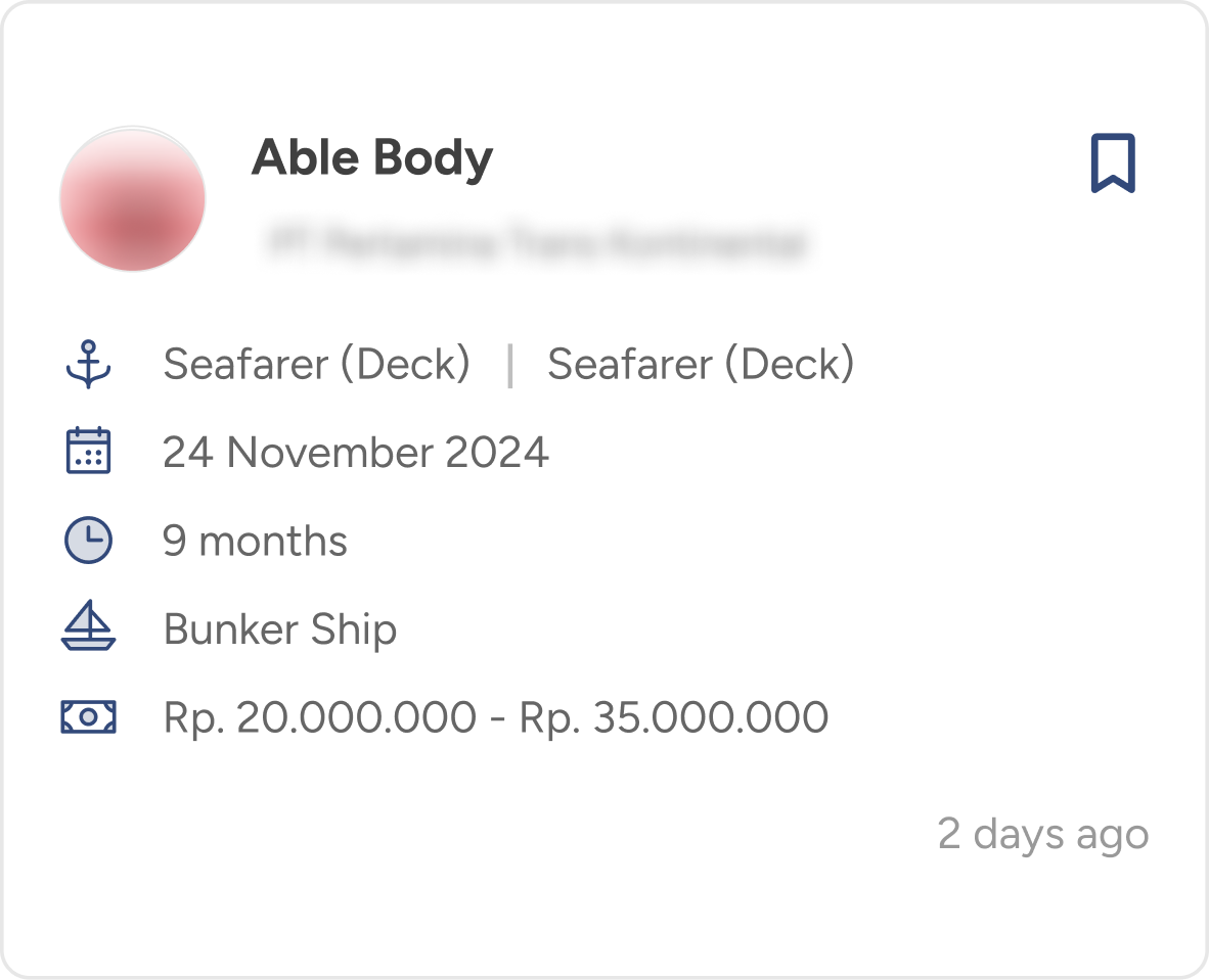 Kartu Lowongan - Able Body
